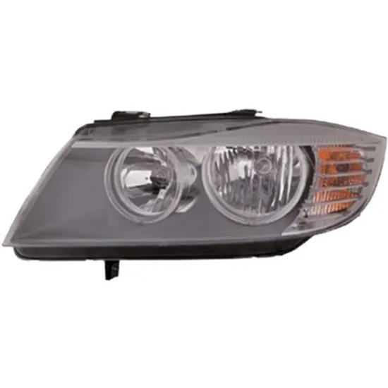 Far stanga BMW 3 E90 2004->2011 perioada 2007 2008 2009 2010 2011 cu motor reglaj, semnal galben, cu reglaj electric, cu bec H7/H7