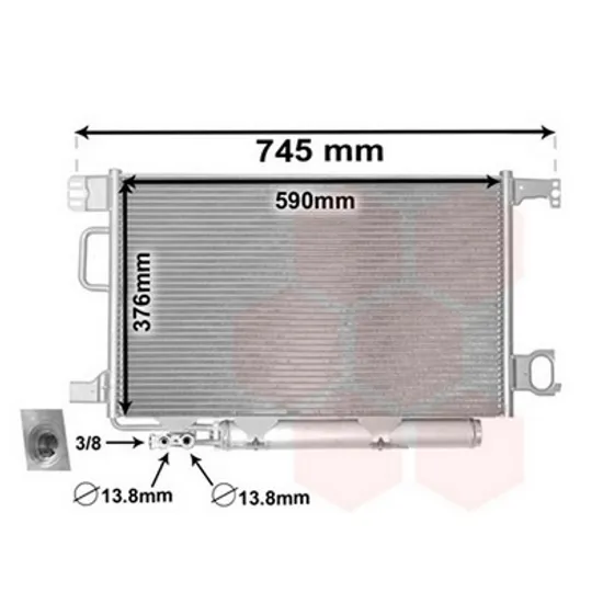 Radiator Aer Conditionat MERCEDES C-CLASS Coupe Sport CL203 2001->2008 Radiator aer conditionat benzina - diesel (59x37.5) Perioada 2001 2002 2003 2004 2005 2006 2007 2008 2009 2010 2011