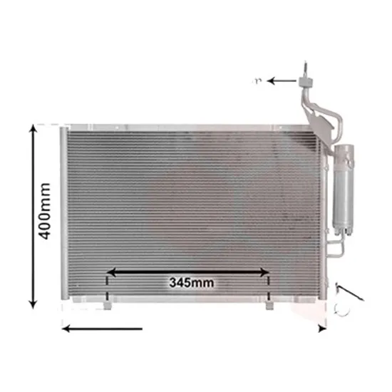 Radiator aer conditionat VW POLO 6 2017->, GOLF 7 Variant 2013->2019 pentru 1.6 TDI, perioada 2013 2014 2015 2016 2017 2018 2019 2020 2021