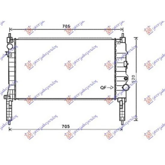 Radiator Motor OPEL MOKKA / MOKKA X 2012->2020 Radiator apa 1.4 16v TURBO benzina manuala Perioada 2012 2013 2014 2015 2016 2017 2018 2019 2020 2021 2022