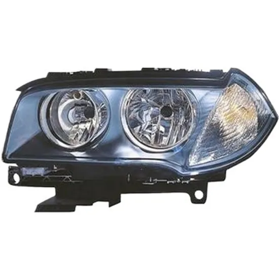 Far stanga BMW X3 E83 2003->2011 perioada 2008 2009 2010 cu motor reglaj, semnal transparent, cu reglaj electric, cu bec H7/H7