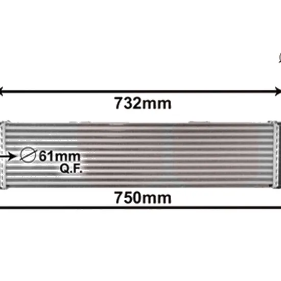 Intercooler OPEL VIVARO B 2014->2019 1.6 CDTI 85KW 116CP , pentru motor R9M 408, R9M 450 perioada 2014 2015 2016