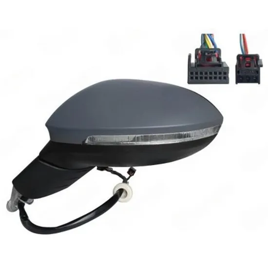 Oglinda VW GOLF 8 2019-> Oglinda exterioara electrica cu incalzire pentru vopsit cu memorie (cu semnal si lampa podea si senzor de banda) (11+3 PIN) STANGA Perioada 2024 2025