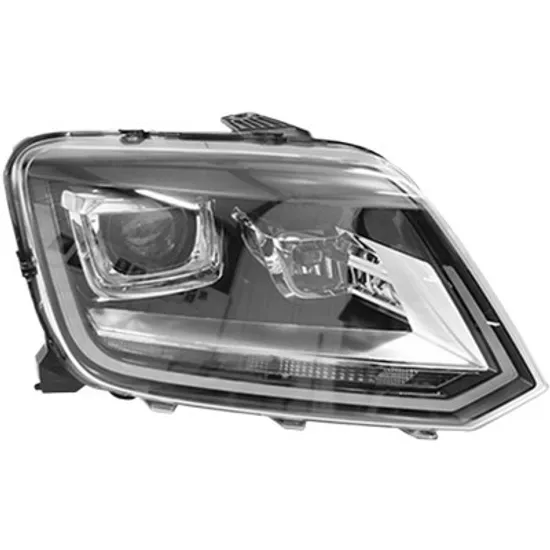 Far dreapta VW AMAROK 2010-> perioada 2010 2011 2012 2013 2014 2015 2016 cu motor reglaj, fara unitate de control Xenon, cu xenon, cu reglaj distanta iluminare automat, adaptiv, cu bec D8S, cu bec LED, pentru D8S