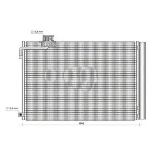 Radiator Aer Conditionat MERCEDES C-CLASS W204 2007->2014 Radiator condensator aer conditionat 6.2 AMG benzina (642x428x12) Perioada 2011 2012 2013 2014