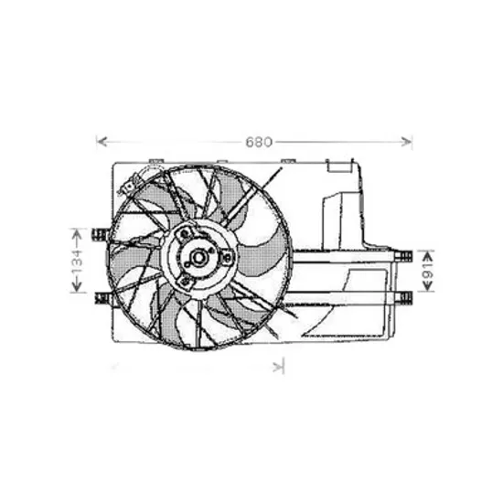 Ventilator Motor MERCEDES A-CLASS W168 1997->2004 Electroventilator complet diesel /benzina cu rezervor, Perioada 1997 1998 1999 2000 2001 2002 2003 2004