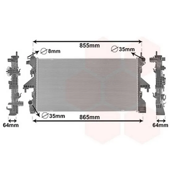 Radiator Motor FIAT DUCATO 250 2006-> Radiator apa 2.3 JTD +AC diesel AUTO - 3.0 JTD +AC MANUAL-AUTO (780x390) Perioada 2014 2015 2016 2017 2018