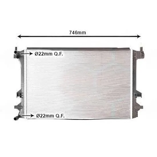 Radiator Motor VW T-CROSS 2018-> Radiator suplimentar 1.0TSI-1.5TSI benzina manuala/AUTO (623x411) Perioada 2023 2024 2025