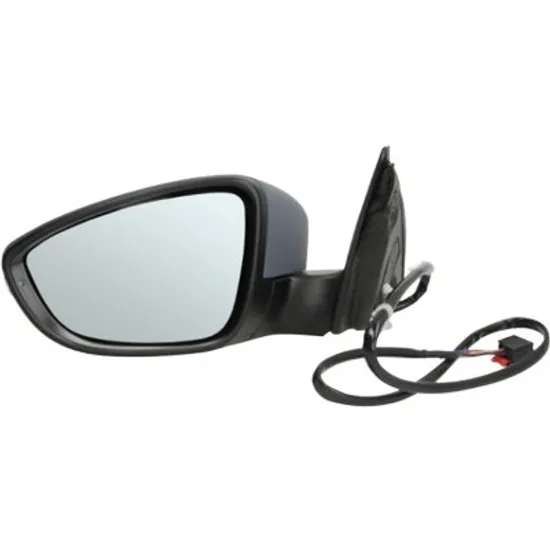 Oglinda exterioara stanga VW PASSAT B7 2010->2014 perioada 2010 2011 2012 2013 2014 pana la an de fabricatie 07/2013, inaltime cm 37,8, latime cm 15,5, lungime cm 24,8, reglaj electric, cu incalzire, rabatare electrica, prevopsit grund