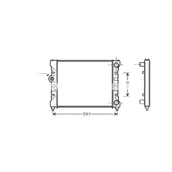 Radiator Motor SEAT INCA 1995->2003 Radiator apa pentru 1,6 - 1,8 8V fara aer conditionat 52x32 Perioada 1995 1996 1997 1998 1999 2000 2001 2002 2003