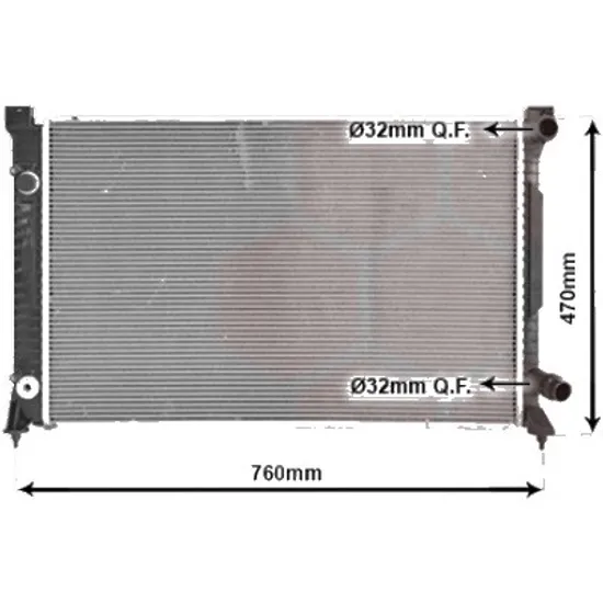 Radiator apa AUDI A6 C5 1997->2005 pentru RS6 quattro, perioada 2002 2003 2004 2005