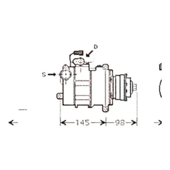 Compresor aer conditionat AUDI A8 4E2; 4E8 2002->2010 pentru S8 quattro, perioada 2006 2007 2008 2009 2010