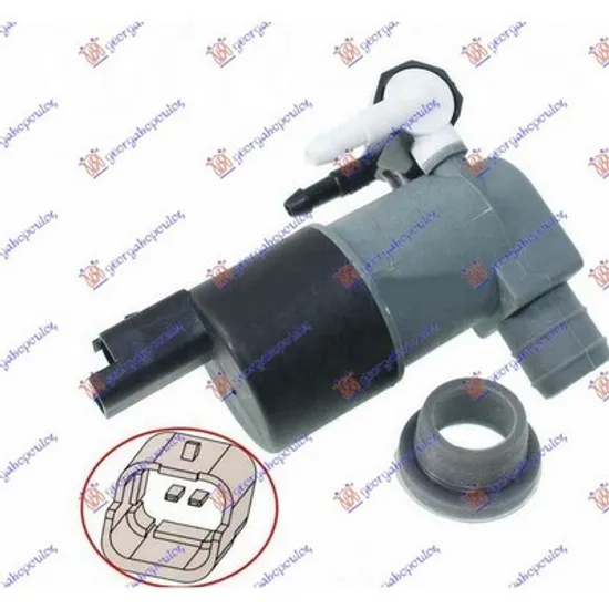 Pompa Spalator PEUGEOT 1007 2005-> Motoras spalator parbriz cu stergator spate Perioada 2005 2006 2007 2008 2009 2010 2011