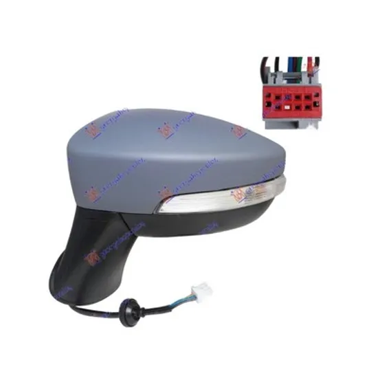 Oglinda FORD ECOSPORT 2012-> Oglinda exterioara electrica cu incalzire pentru vopsit cu semnal stanga Perioada 2013 2014 2015 2016 2017 2018 2019 2020 2021