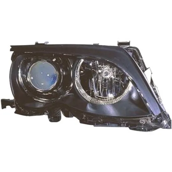 Far dreapta BMW 3 E46 1997->2005 perioada 1998 1999 2000 2001 2002 de la an de fabricatie 09/2001, cu motor reglaj, cu unitate control pentru reglaj automat, cu unitate control xenon, cu xenon, fumuriu, cu reglaj, cu bec D2S/H7