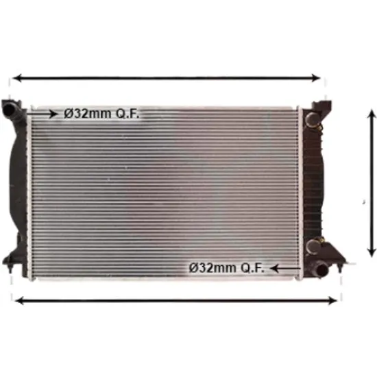 Radiator apa AUDI A4 8E2; B6 2000->2005 2.5 TDI 114KW 155CP , pentru motor AYM perioada 2001 2002