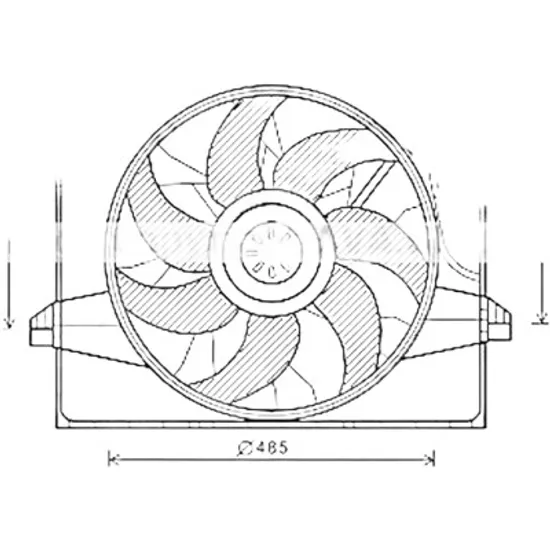 Ventilator motor MERCEDES M-CLASS W164 2005->2011 ML 300 CDI 4-matic 140KW 190CP , pentru motor OM 642.940 perioada 2009 2010 2011