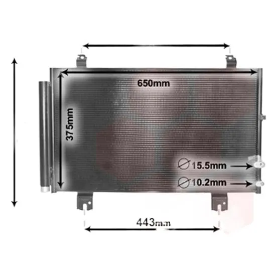 Radiator aer conditionat SUBARU OUTBACK 2009->2014 2.5 i AWD 125KW 170CP , pentru motor EJ25 perioada 2012 2013,2014,2015,2016 2017