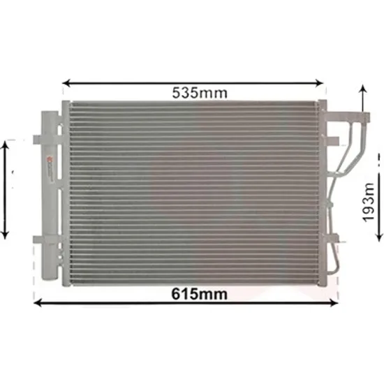 Radiator aer conditionat RENAULT GRAND SCENIC 3 2009->2016 1.5 dCi 81KW 110CP , pentru motor K9K 636, K9K 836, K9K 837 perioada 2009 2010,2011,2012,2013 2014