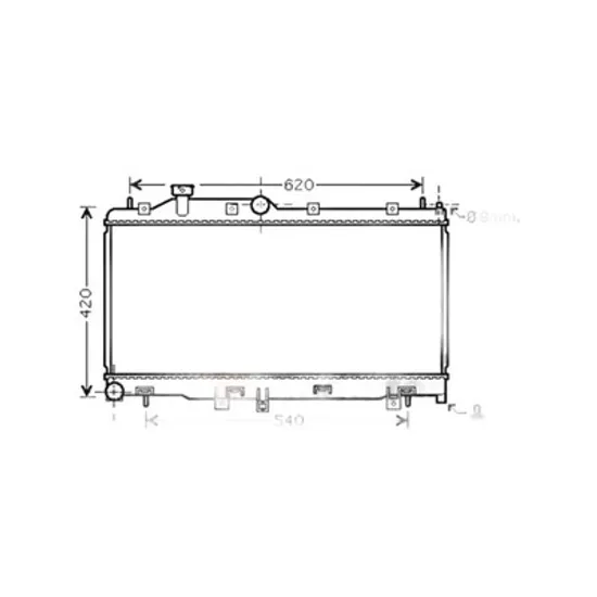 Radiator Motor SUBARU IMPREZA 2007->2015 Radiator apa pentru 2 0 - 2 5 34x68,5x16 Perioada 2008 2009 2010 2011 2012