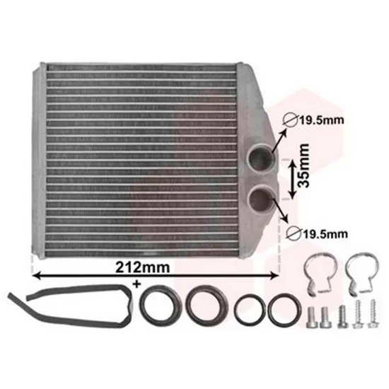Radiator Incalzire OPEL CORSA C 2000->2009 Calorifer B +/-AC 167x168 Perioada 2000 2001 2002 2003 2004 2005 2006
