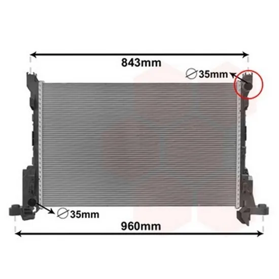 Radiator Motor RENAULT TRAFIC 3 2014-> Radiator apa 1.6 dCi +AC diesel MANUAL (750x470x26) Perioada 2014 2015 2016 2017 2018 2019 2020