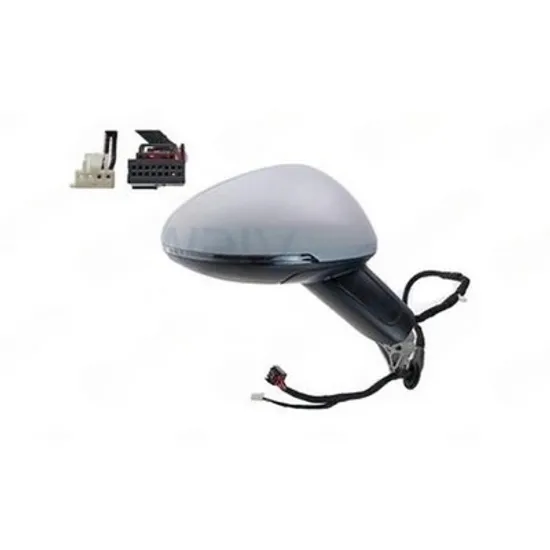 Oglinda PORSCHE MACAN 2018-> Oglinda exterioara (complet) electrica cu incalzire pentru vopsit cu rabatare electrica si memorie (cu semnal lampa podea si senzor banda) si Heliomata DREAPTA Perioada 2018 2019 2020 2021 2022 2023