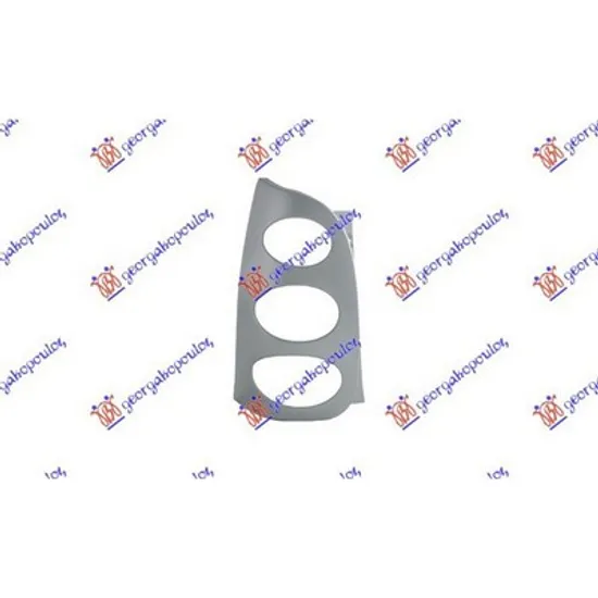 Ornament lampa spate SMART FORTWO cupe 450 2004->2007 Ornament lampa spate stanga, argintiu Perioada 1998 1999 2000 2001 2002 2003 2004 2005 2006 2007