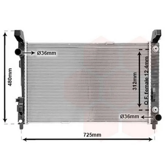 Radiator Motor MERCEDES A-CLASS W169 2004->2012 Radiator apa toate modelele benzina/diesel +/-A/C 65x40 cv automata Perioada 2004 2005 2006 2007 2008 2009 2010 2011 2012