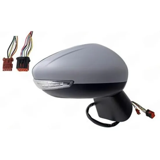Oglinda CITROEN C3 AIRCROSS 2 2017-> Oglinda exterioara electrica cu incalzire cu rabatare electrica pentru vopsit (cu semnal si lampa podea si senzor si senzor banda) 14 PIN DREAPTA Perioada 2021 2022 2023 2024 2025
