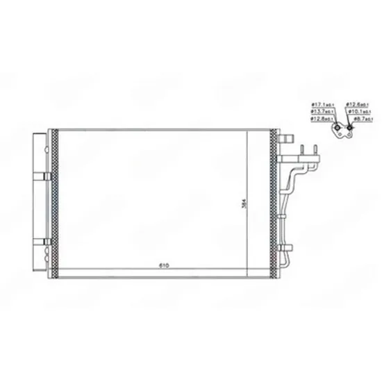 Radiator Aer Conditionat KIA SOUL 2 2014->2019 Radiator condensator aer conditionat toate modelele benzina (550x400x12) Perioada 2016 2017 2018 2019