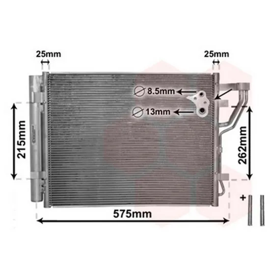 Radiator Aer Conditionat HYUNDAI i30 2007->2012 Radiator aer conditionat 1.6 - 2.0 CRDi (47,5x39,18) 2006-> Perioada 2007 2008 2009 2010 2011 2012