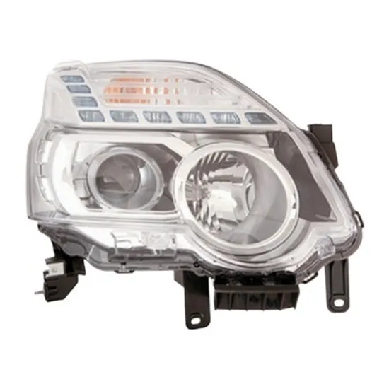 Far dreapta NISSAN X-TRAIL T31 2007->2014 perioada 2007 2008 2009 2010 2011 2012 2013 de la an de fabricatie 07/2010, cu motor reglaj, fara unitate de control Xenon, semnal transparent, cu bec D1S tub descarcare gaze, cu bec H11