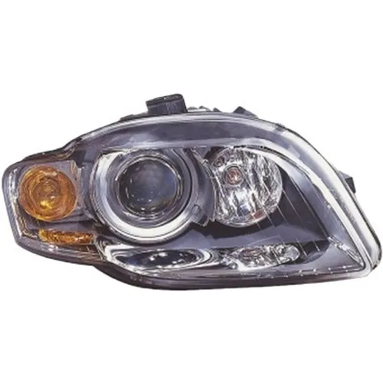 Far dreapta AUDI A4 8EC; B7 2004->2008 perioada 2004 2005 2006 2007 2008 pana la an de fabricatie 09/2006, cu motor reglaj, fara unitate de control Xenon, semnal galben, pentru vehicule cu lumini xenon, cu reglaj distanta iluminare automat, cu bec D1S tub descarcare gaze