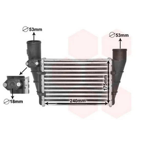 Intercooler AUDI A4 8D2, B5 1994->2000 Radiator intercooler benzina/ diesel (24x17,5x62) Perioada 1994 1995 1996 1997 1998 1999 2000