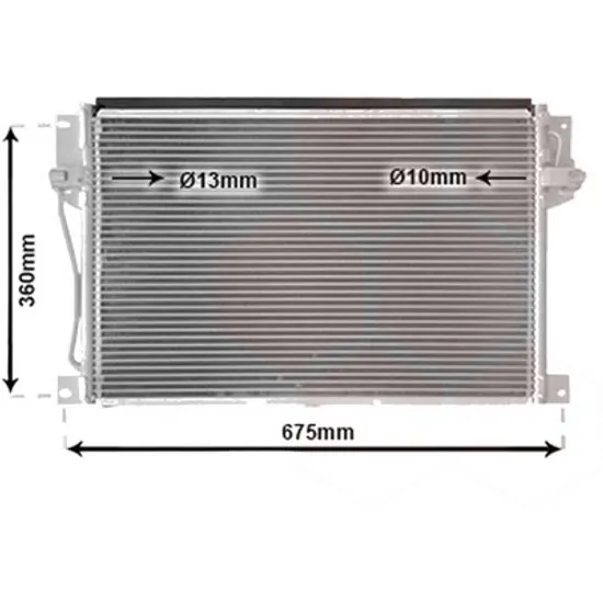Radiator aer conditionat VOLVO V50 2003->2012 1.6 D 81KW 110CP , pentru motor D 4164 T perioada 2005 2006,2007,2008,2009,2010 2011