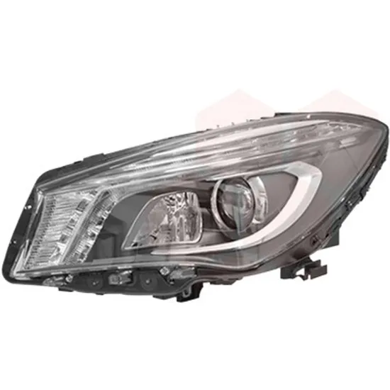 Far stanga MERCEDES CLA C117 2013->2019 perioada 2013 2014 2015 2016 2017 2018 2019 pana la an de fabricatie 2015, fara motor reglaj, fara unitate de control Xenon, Bi-Xenon, cu reglaj distanta iluminare automat, adaptiv, cu bec D3S/H7, cu bec LED,