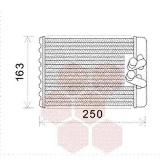 Radiator Incalzire HYUNDAI H-1 1997->2007 Calorifer 210x165x42 Perioada 1997 1998 1999 2000 2001 2002 2003 2004 2005 2006 2007 2008