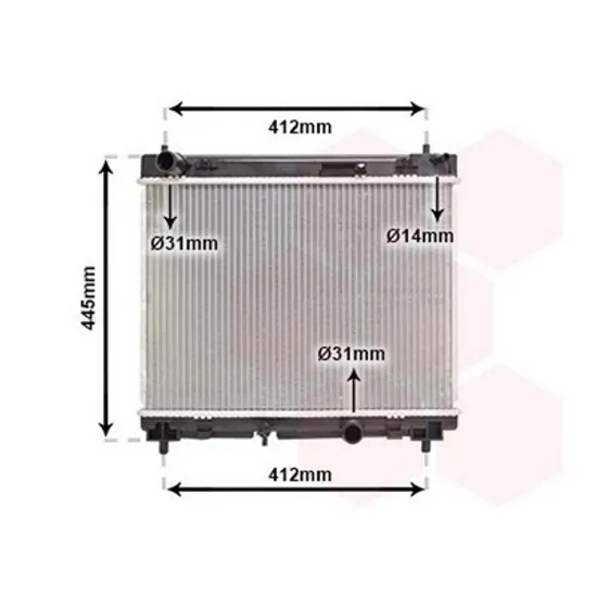 Radiator Motor TOYOTA YARIS 2005->2011 Radiator apa pentru 1 4 D4d 35x48x16 Perioada 2005 2006 2007 2008 2009 2010