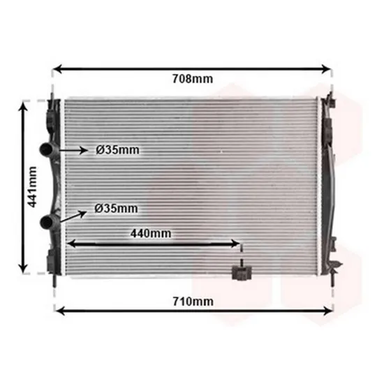 Radiator Motor NISSAN QASHQAI 1 2007->2014 Radiator apa 2.0 DCi (63x44.5x34) (KOYO) Perioada 2007 2008 2009 2010 2011 2012 2013 2014