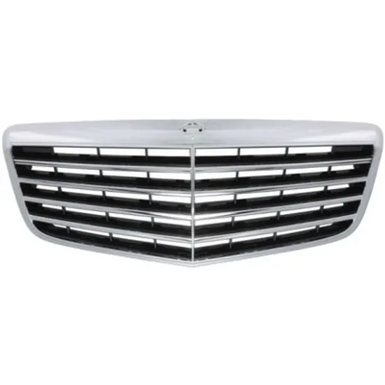 Grila radiator MERCEDES E-CLASS W211 2002->2009 perioada 2003 2004 2005 2006 2007 2008 de la an de fabricatie 07/2006, cromat