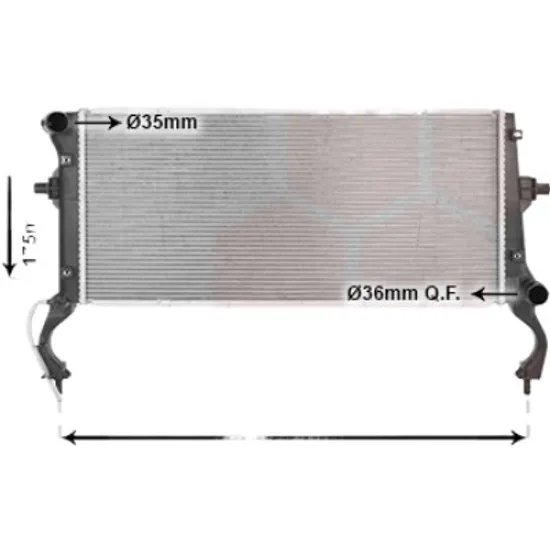 Radiator apa HYUNDAI i30 FASTBACK 2017-> 1.6 CRDi 100KW 136CP , pentru motor D4FB perioada 2018 2019,2020,2021,2022 2023