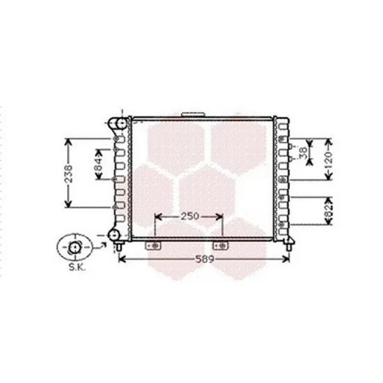Radiator Motor ALFA ROMEO 156 1997->2005 Radiator apa pentru 1,6 - 1,8 (52x41) fara aer conditionat Perioada 1997 1998 1999 2000 2001 2002 2003 2004 2005