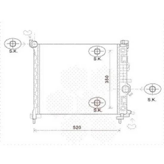 Radiator apa OPEL MERIVA B 2010->2017 pentru 1.7 CDTI, perioada 2010 2011 2012 2013 2014 2015 2016 2017