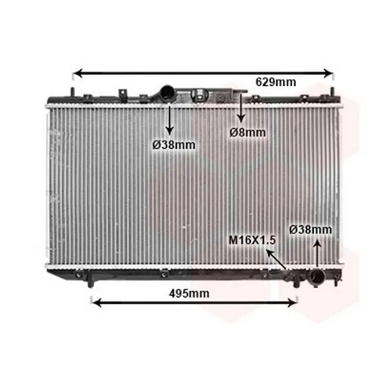 Radiator Motor TOYOTA AVENSIS T22 1997->2003 Radiator apa 2.0D4D +/-A/C 00- (37.5x70) (KOYO) Perioada 2000 2001 2002 2003