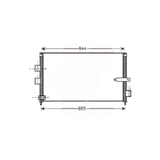 Radiator aer conditionat PEUGEOT 1007 2005-> 1.6 HDi 80KW 109CP , pentru motor 9HZ (DV6TED4) perioada 2007 2008,2009,2010,2011 2012