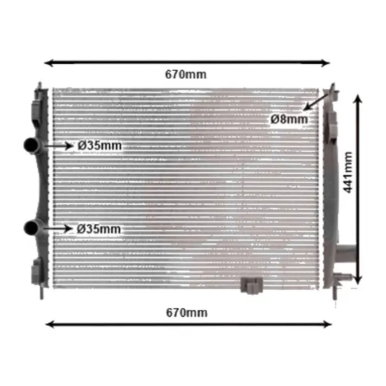 Radiator apa NISSAN QASHQAI 1 2007->2014 1.5 dCi 81KW 110CP , pentru motor perioada 2010 2011,2012 2013