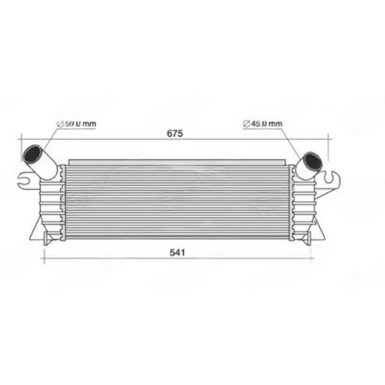 Intercooler RENAULT KANGOO 1997->2007 Radiator intercooler 1.9 DCI diesel 2000- (480x133) (NISSENS) Perioada 1997 1998 1999 2000 2001 2002 2003 2004 2005 2006 2007