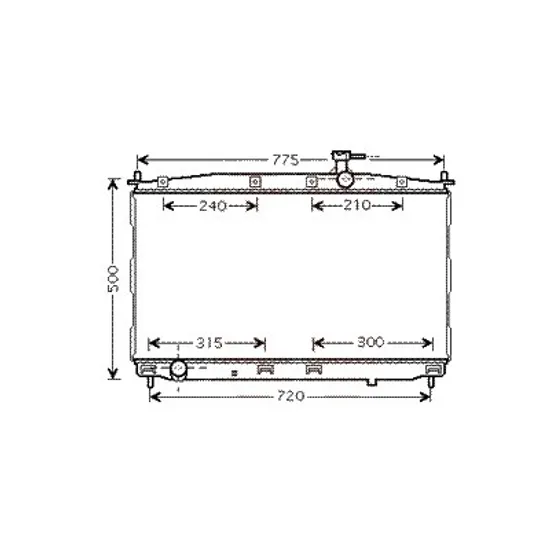 Radiator apa HYUNDAI SANTA FE 2 2005->2012 2.2 CRDi 114KW 155CP , pentru motor D4EB perioada 2006 2007,2008 2009