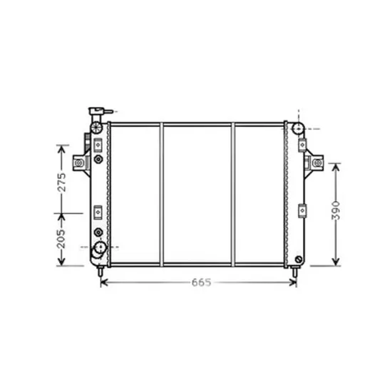 Radiator Motor JEEP GRAND CHEROKEE 2 1998->2005 Radiator apa pentru (59,8X55) 4.0cc cu aer conditionat Perioada 1998 1999 2000 2001 2002 2003 2004